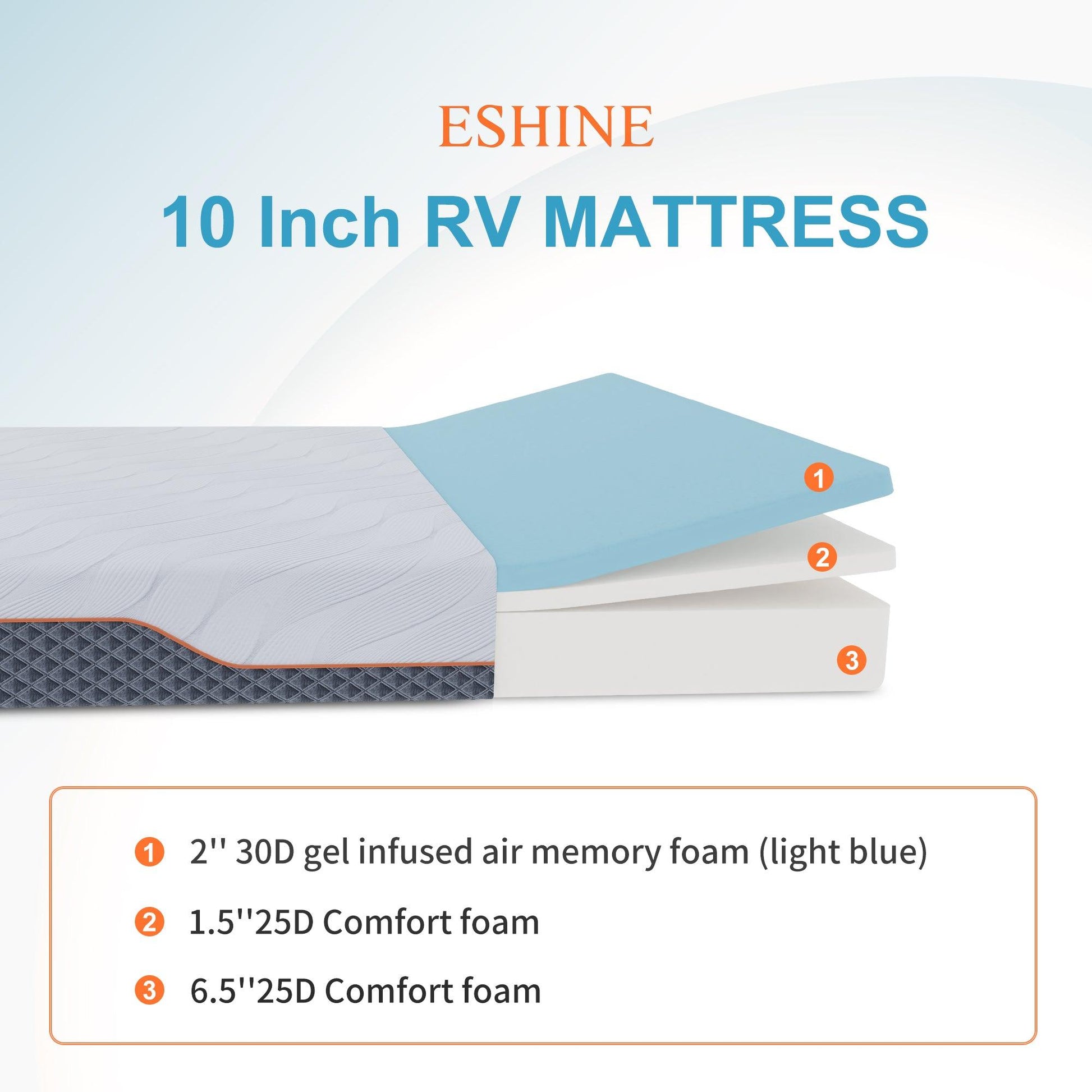 ESHINE Memory Foam RV Mattress - EshineSleep