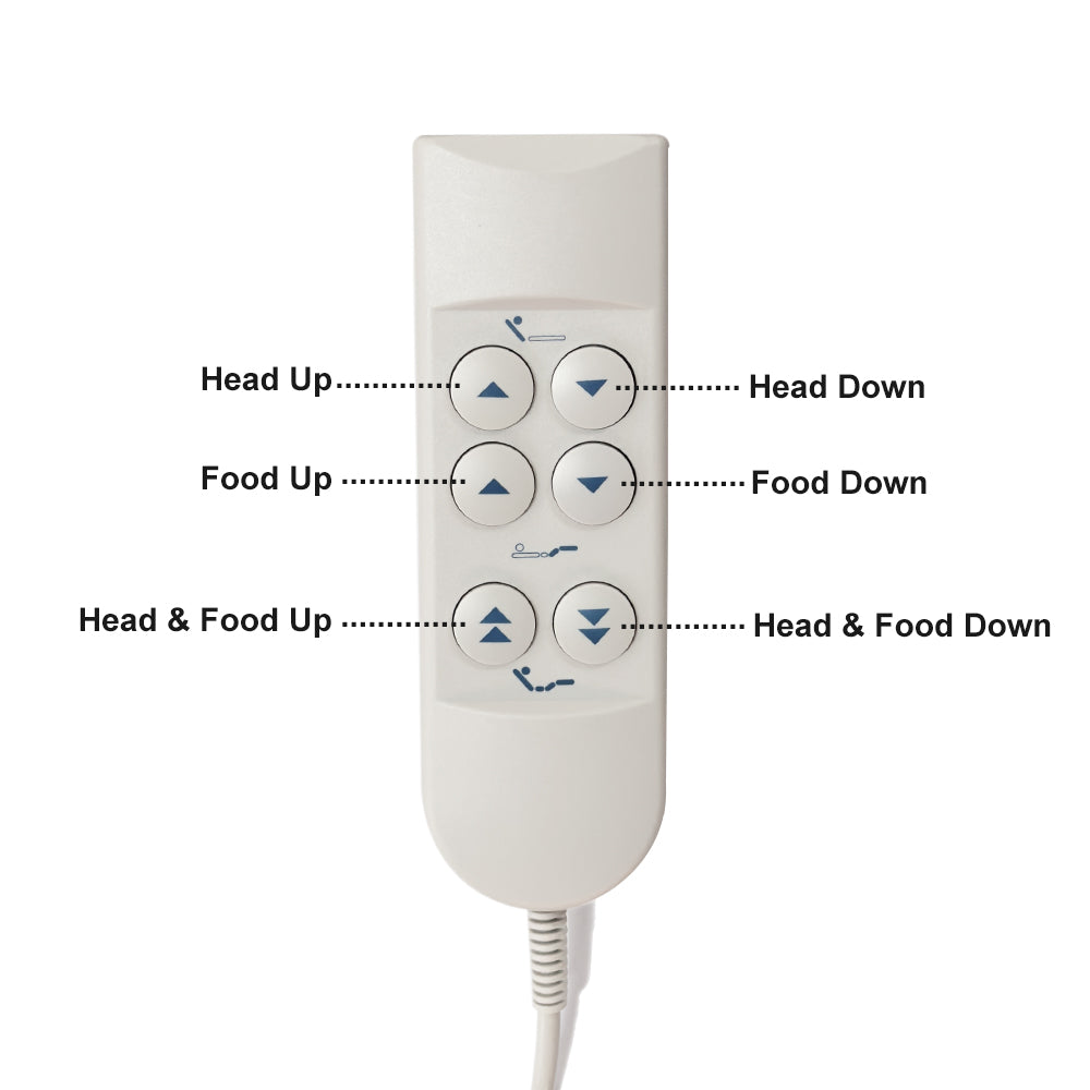 E740 Adjustable Bed Back & Leg Support with Bedside Rail