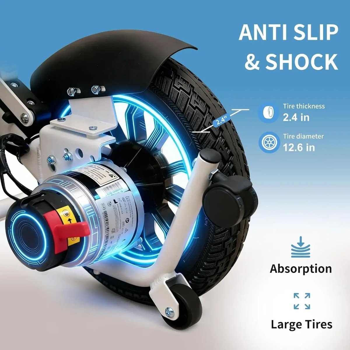 17" Seat Electric Wheelchair with 15 Miles Range - EshineSleep
