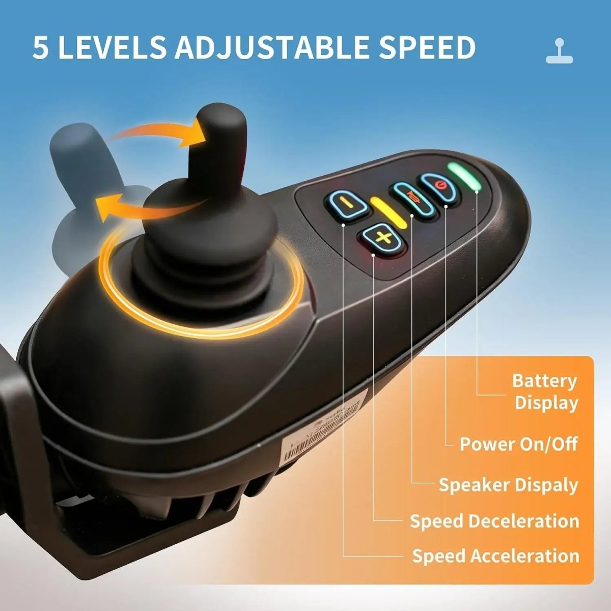 17" Seat Electric Wheelchair with 15 Miles Range - EshineSleep