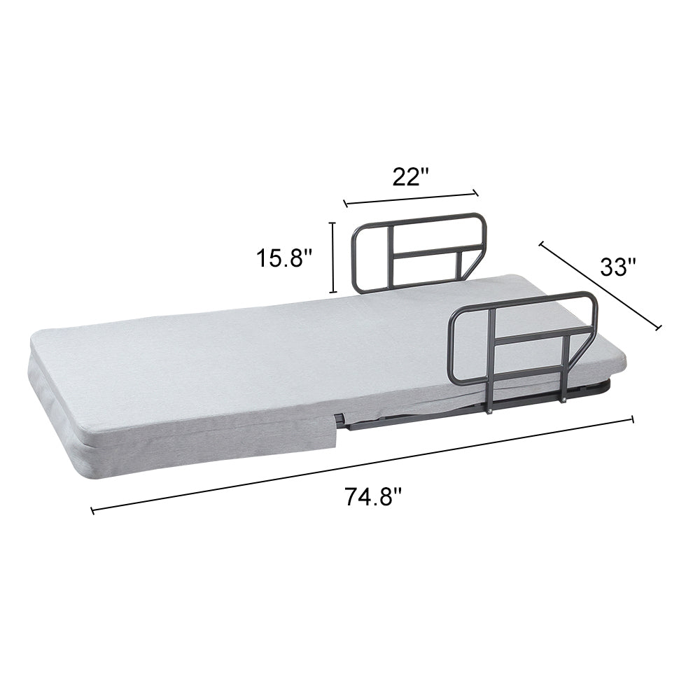 E740 Adjustable Bed Back & Leg Support with Bedside Rail
