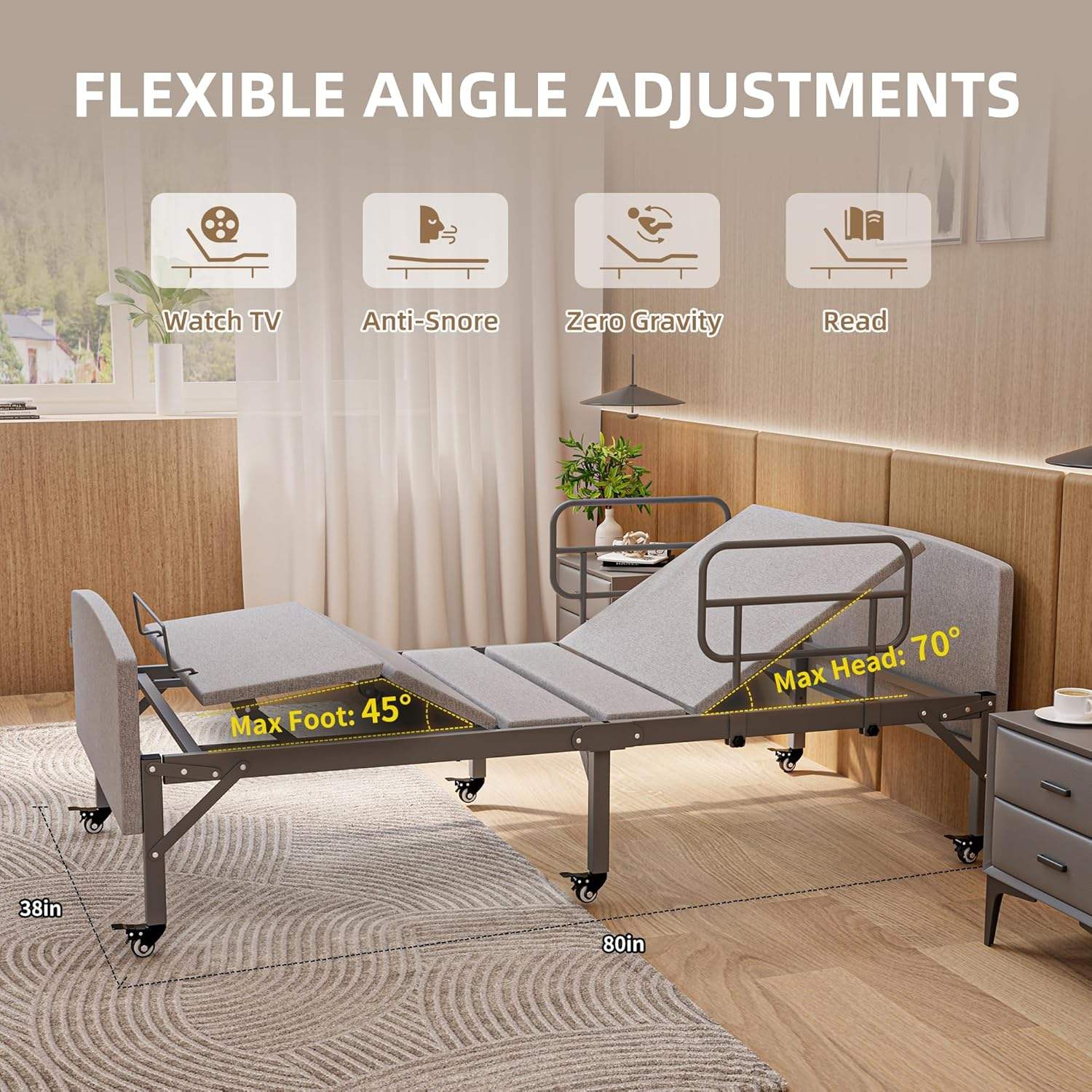 EasyRest Adjustable Hospital Bed - EshineSleep
