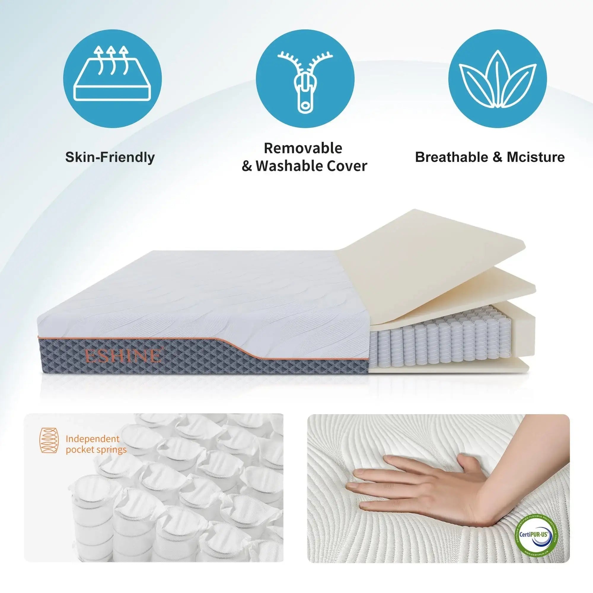 ESHINE Hybrid RV Mattress - EshineSleep