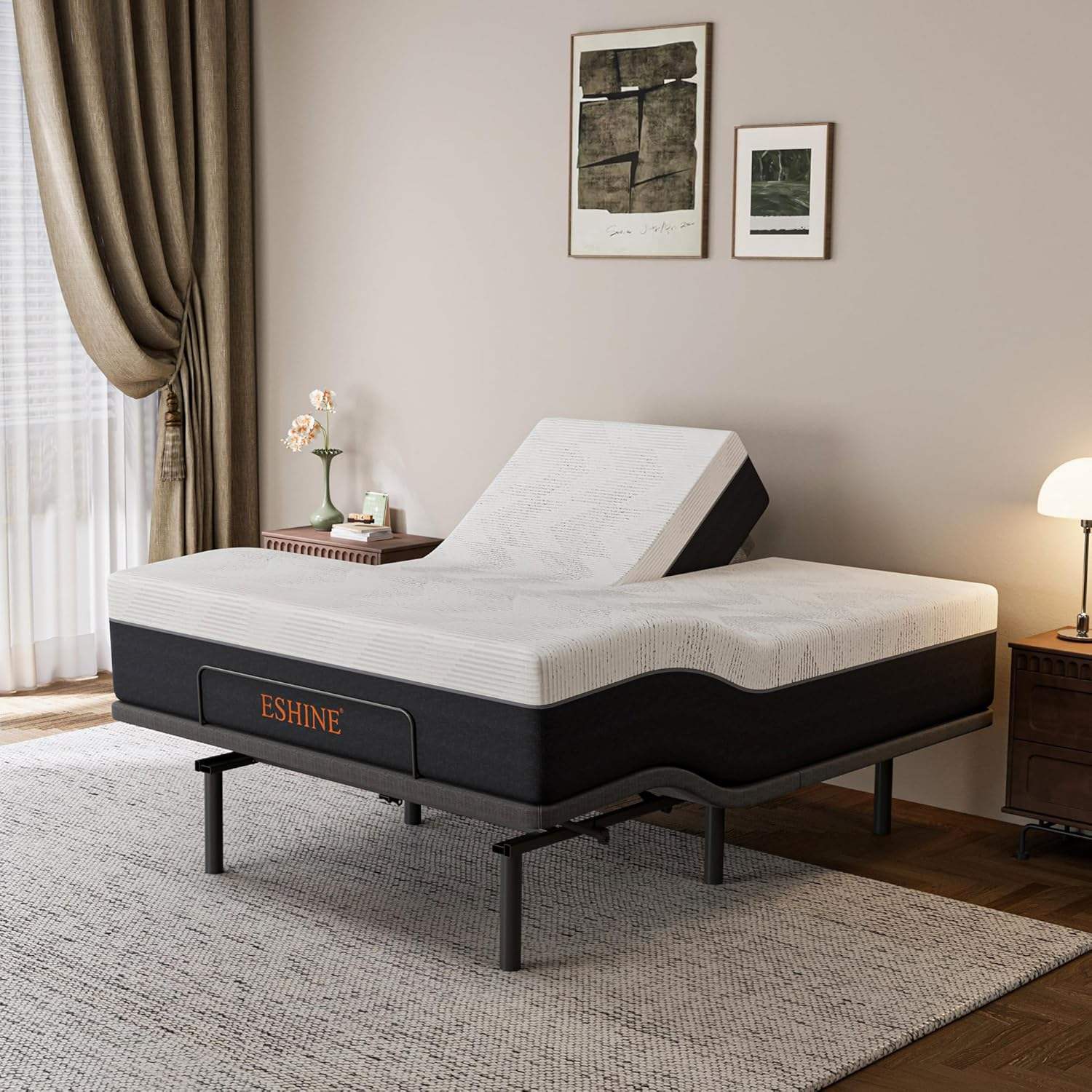 Split Top King Adjustable Bed Bundle - EshineSleep