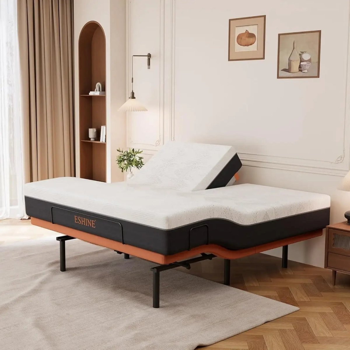 Split Top King Adjustable Bed Bundle - EshineSleep