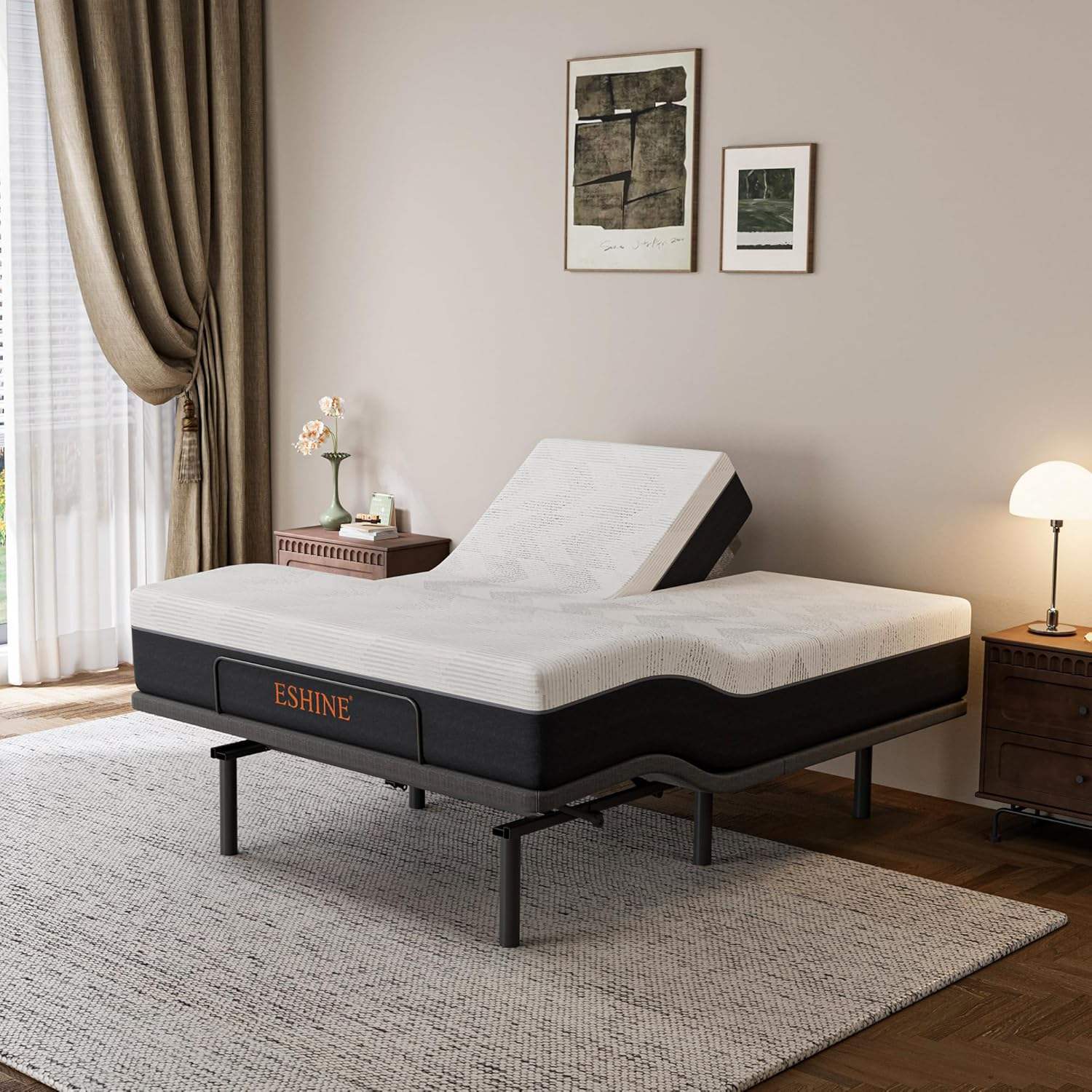 Split Top King Adjustable Bed Bundle - EshineSleep